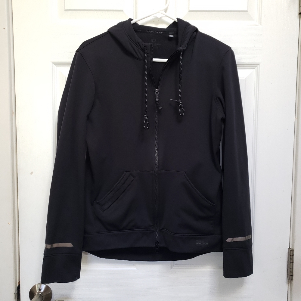 Pearl Izumi Black Versa Softshell Full Zip Hoodie Jacket